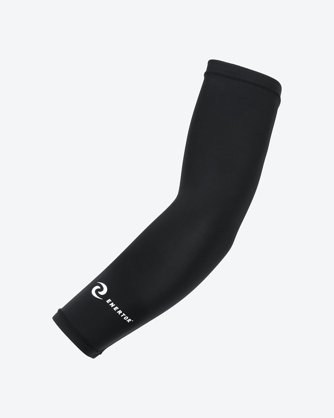 Enertor black arm sleeves with white logo print - Large to Extra Large 1
