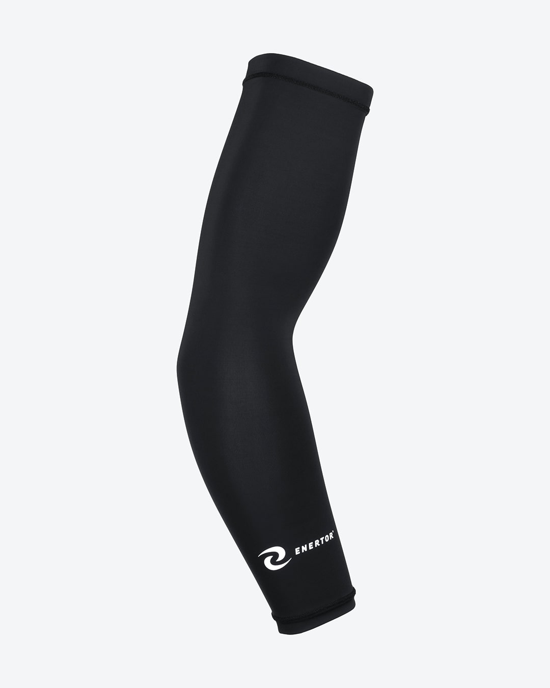 Enertor black arm sleeves with white logo print - Large to Extra large 2