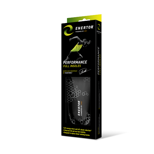 Enertor Performance insole packaging