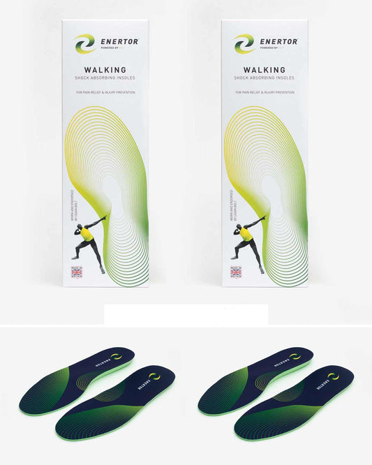 Enertor Walking Blue Insoles Twin Pack (2 pairs)