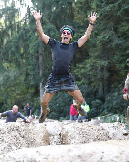 Enertor ambassador Will wearing Enertor Baselayer at Tough Mudder