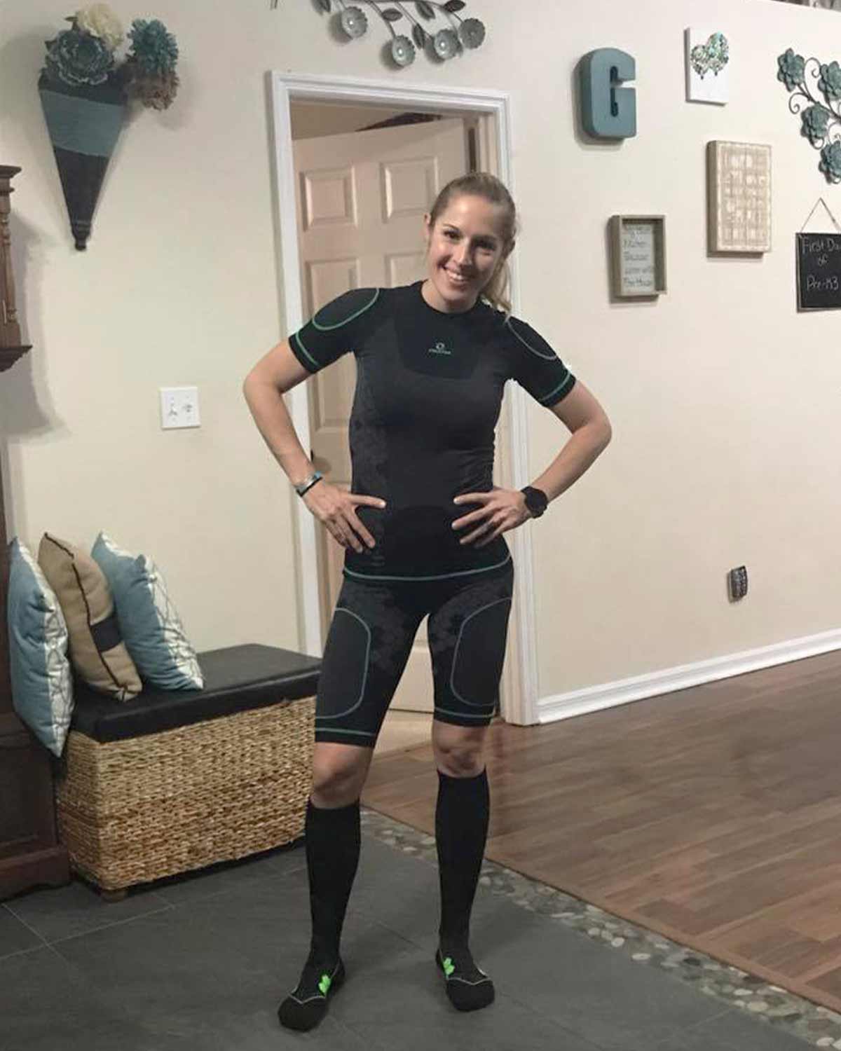 Enertor ambassador women wearing Enertor Base layers in home