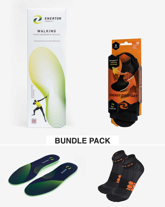 Enertor Walker's Bundle Insoles with Packaging